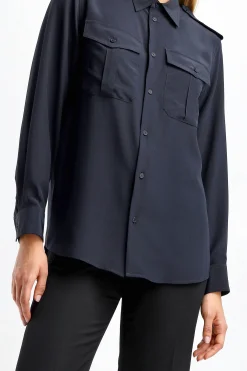 Femme Nili Lotan Blouse Jeanette En Dark Navy