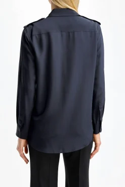 Femme Nili Lotan Blouse Jeanette En Dark Navy