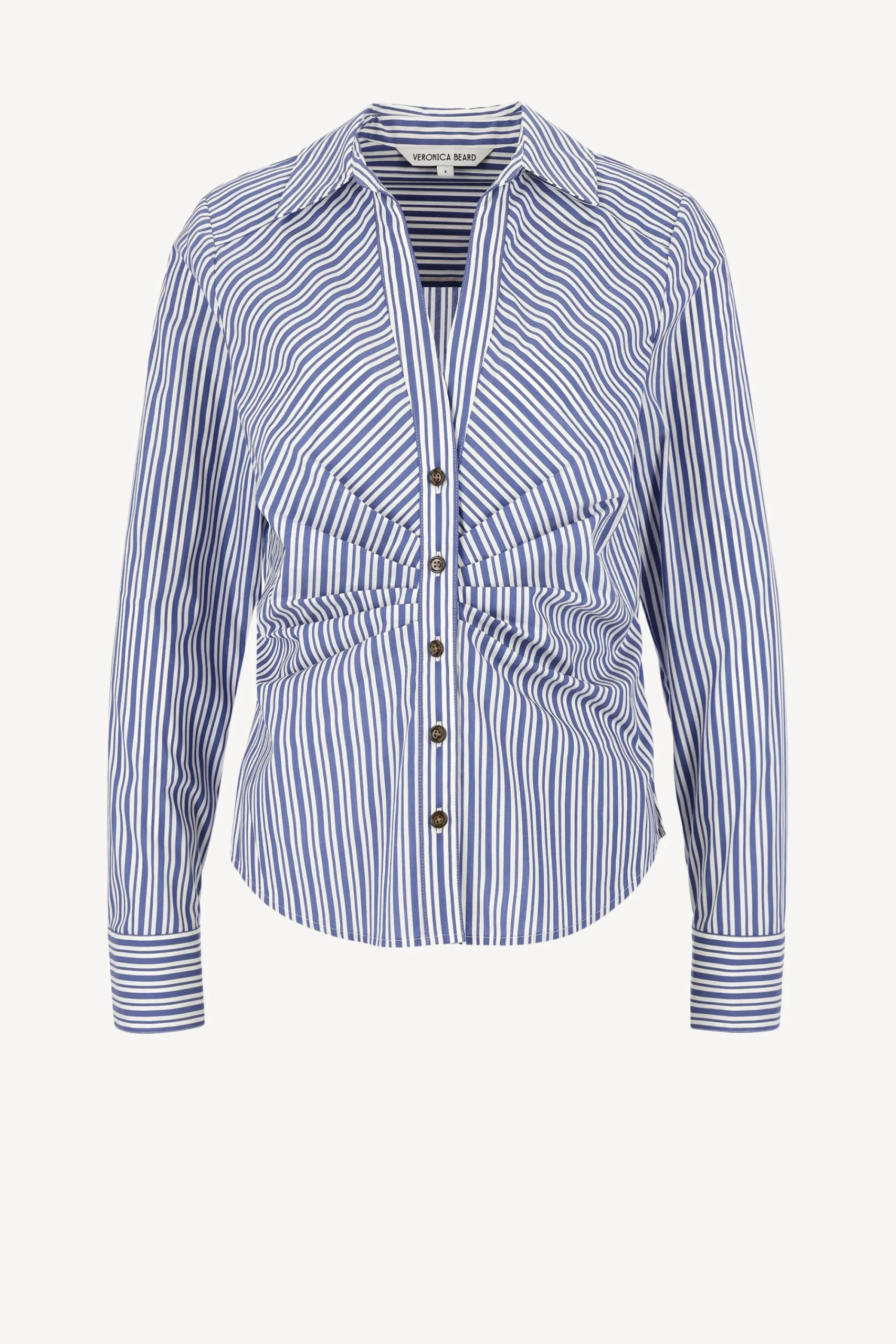 Femme Veronica Beard Blouse Joelle En Bleu/Blanc Casse