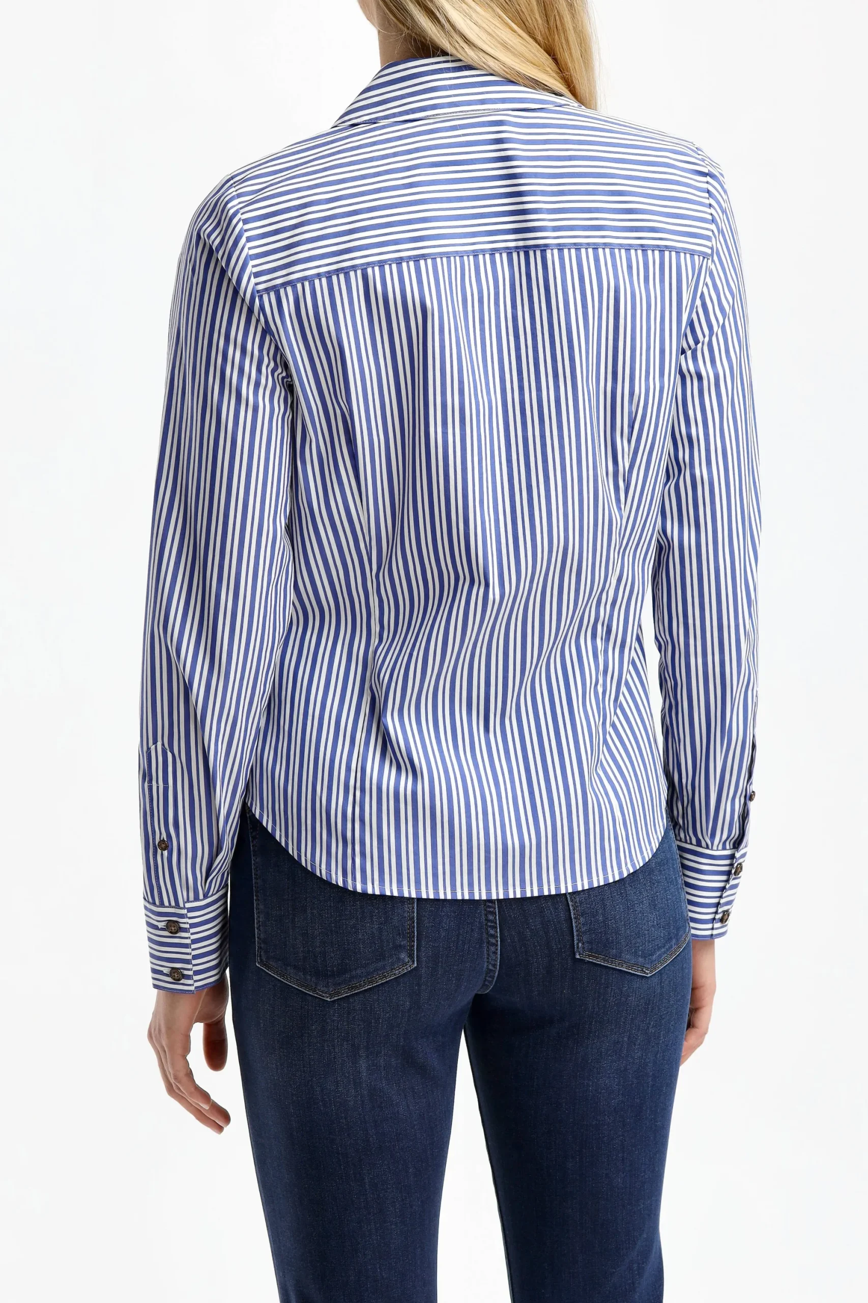 Femme Veronica Beard Blouse Joelle En Bleu/Blanc Casse