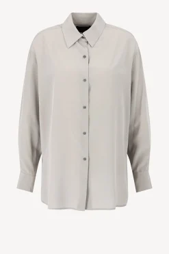 Femme Nili Lotan Blouse Julien En Gris Tempete