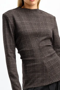 Femme Tibi Blouse Lutz En Marron