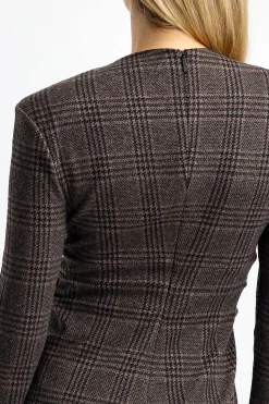 Femme Tibi Blouse Lutz En Marron