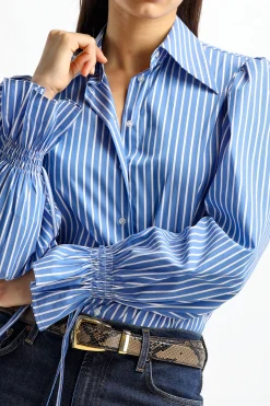 Femme ÉMANOU Blouse Maggie En Marine/Blanc