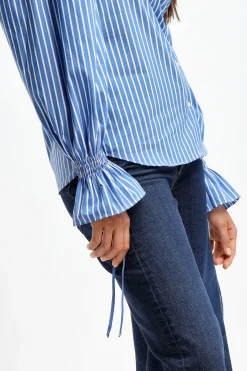 Femme ÉMANOU Blouse Maggie En Marine/Blanc