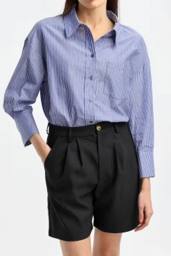 Femme Anine Bing Blouse Mika En Bleu/Blanc