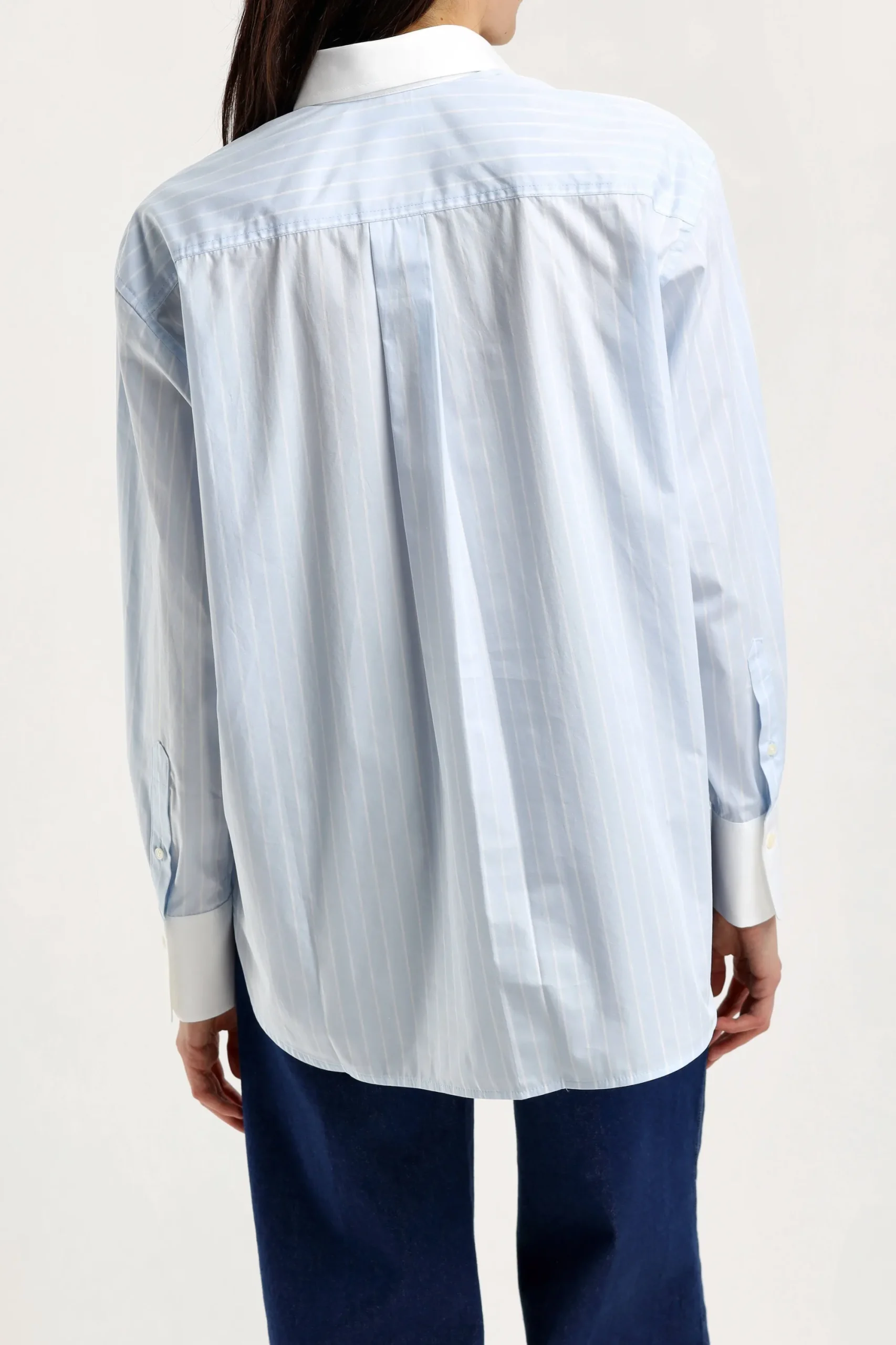 Femme Victoria Beckham Blouse Oversized Mens En Bleu Ciel/Blanc