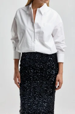 Femme Dorothee Schumacher Blouse Popeline Power En Blanc Pur