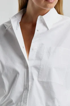 Femme Dorothee Schumacher Blouse Popeline Power En Blanc Pur