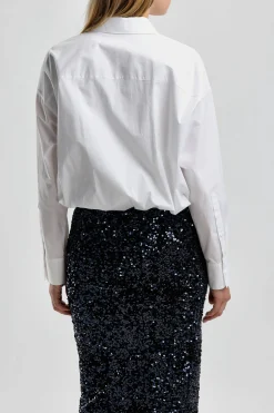 Femme Dorothee Schumacher Blouse Popeline Power En Blanc Pur