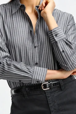 Femme Nili Lotan Blouse Raphael En Noir Et Blanc