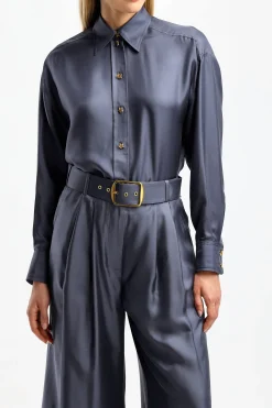 Femme Zimmermann Blouse Relaxed In Paradise Navy