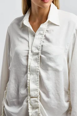 Femme R13 Blouse Shirred En Blanc