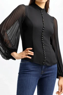 Femme Zimmermann Blouse Sunray En Noir