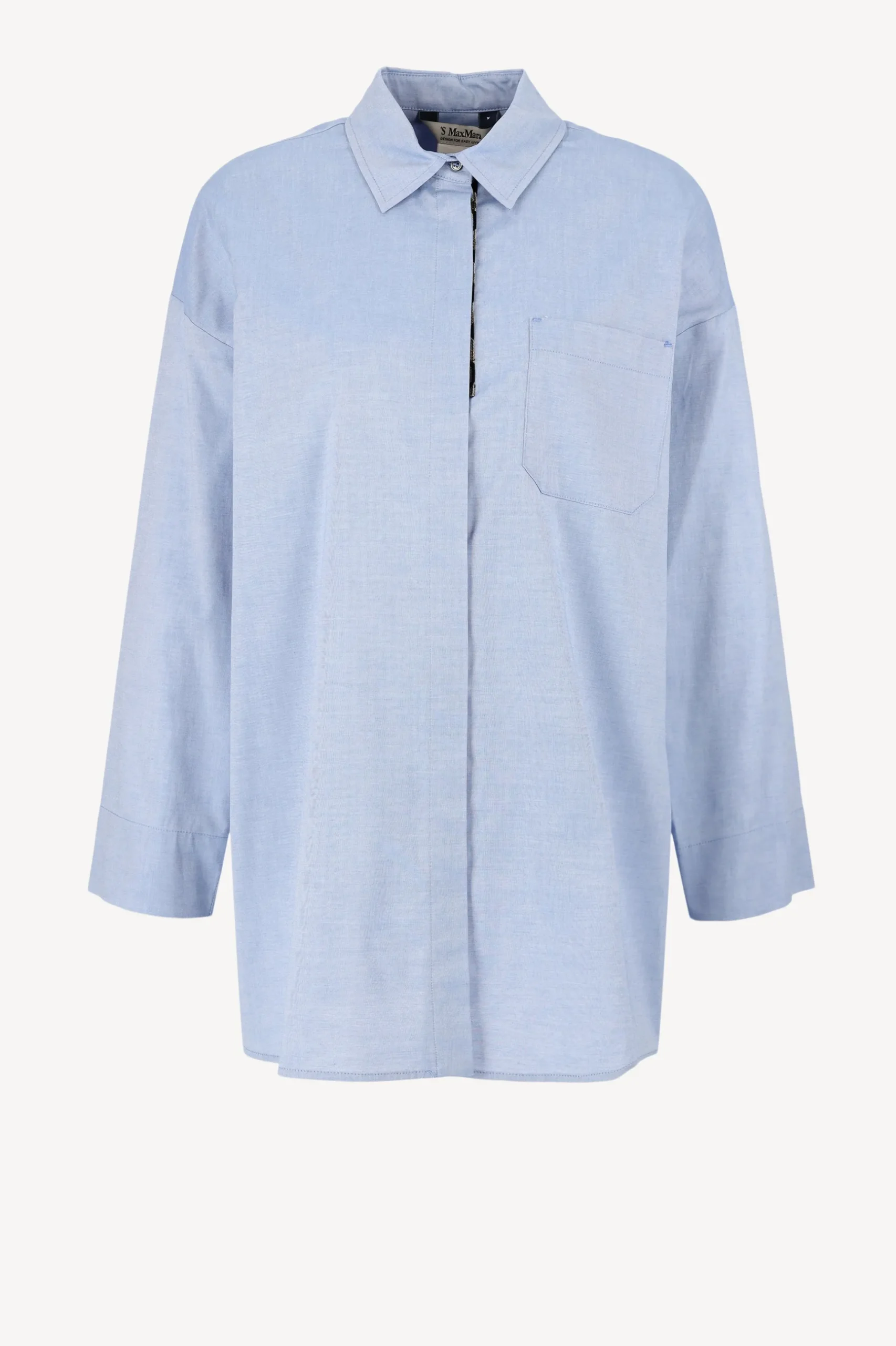 Femme S Max Mara Blouse Sylvie Oxford En Bleu Azur