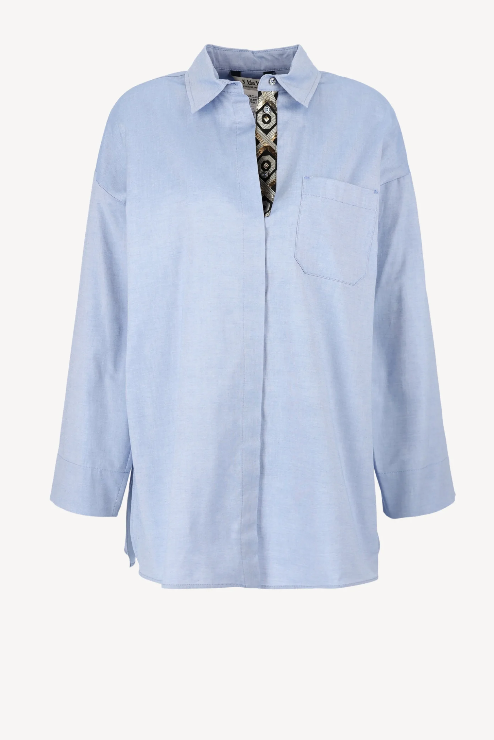 Femme S Max Mara Blouse Sylvie Oxford En Bleu Azur