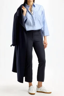 Femme S Max Mara Blouse Sylvie Oxford En Bleu Azur