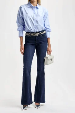 Femme Frame Blouse The Oversized En Chambray