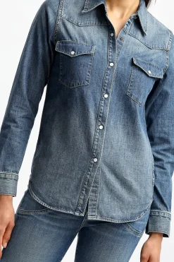 Femme Nili Lotan Blouse Travis En Classic Wash