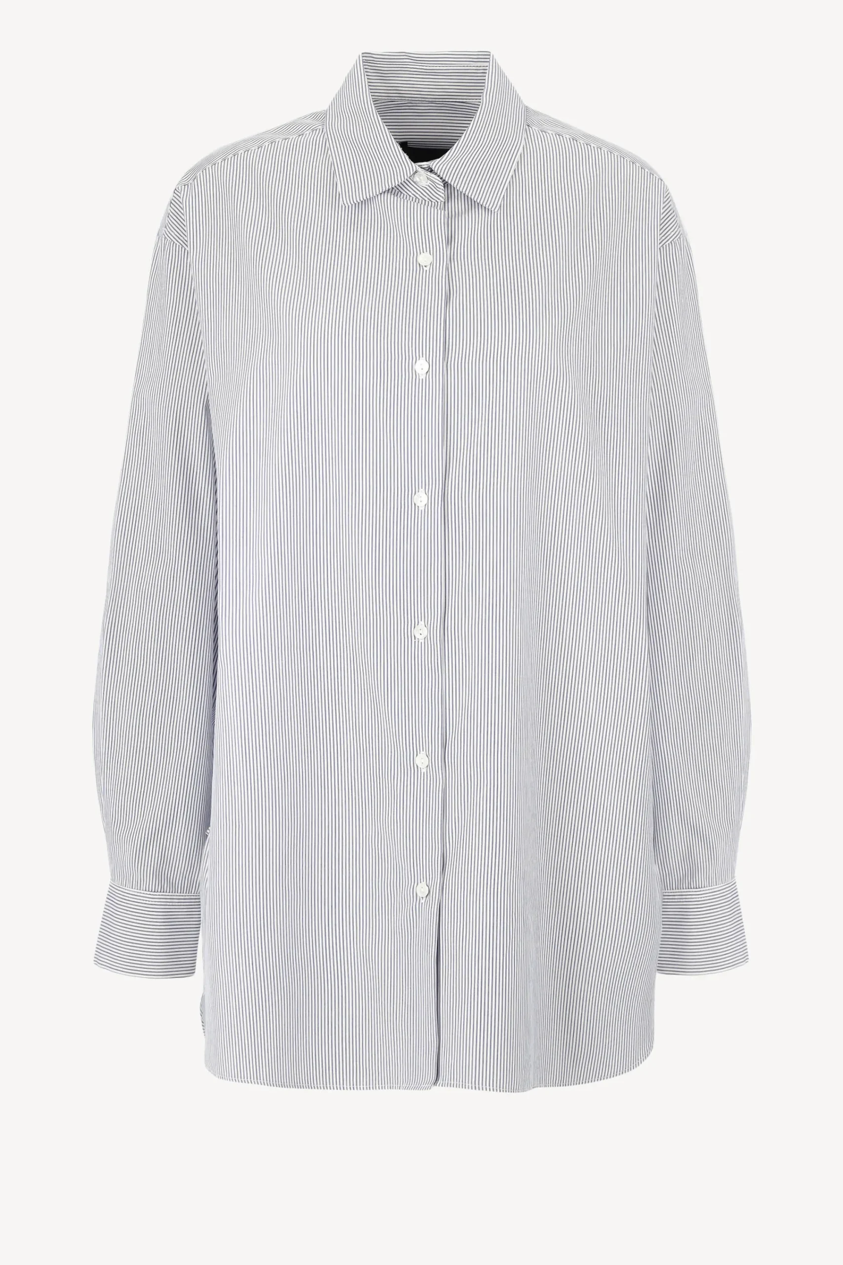 Femme Nili Lotan Blouse Yorke En Blanc/Bleu Marine