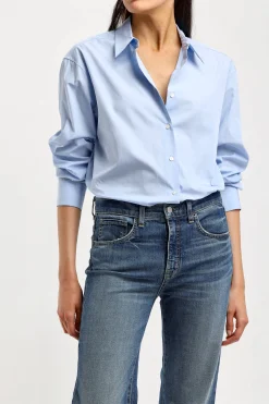 Femme Nili Lotan Blouse Yorke En Bleu Ciel
