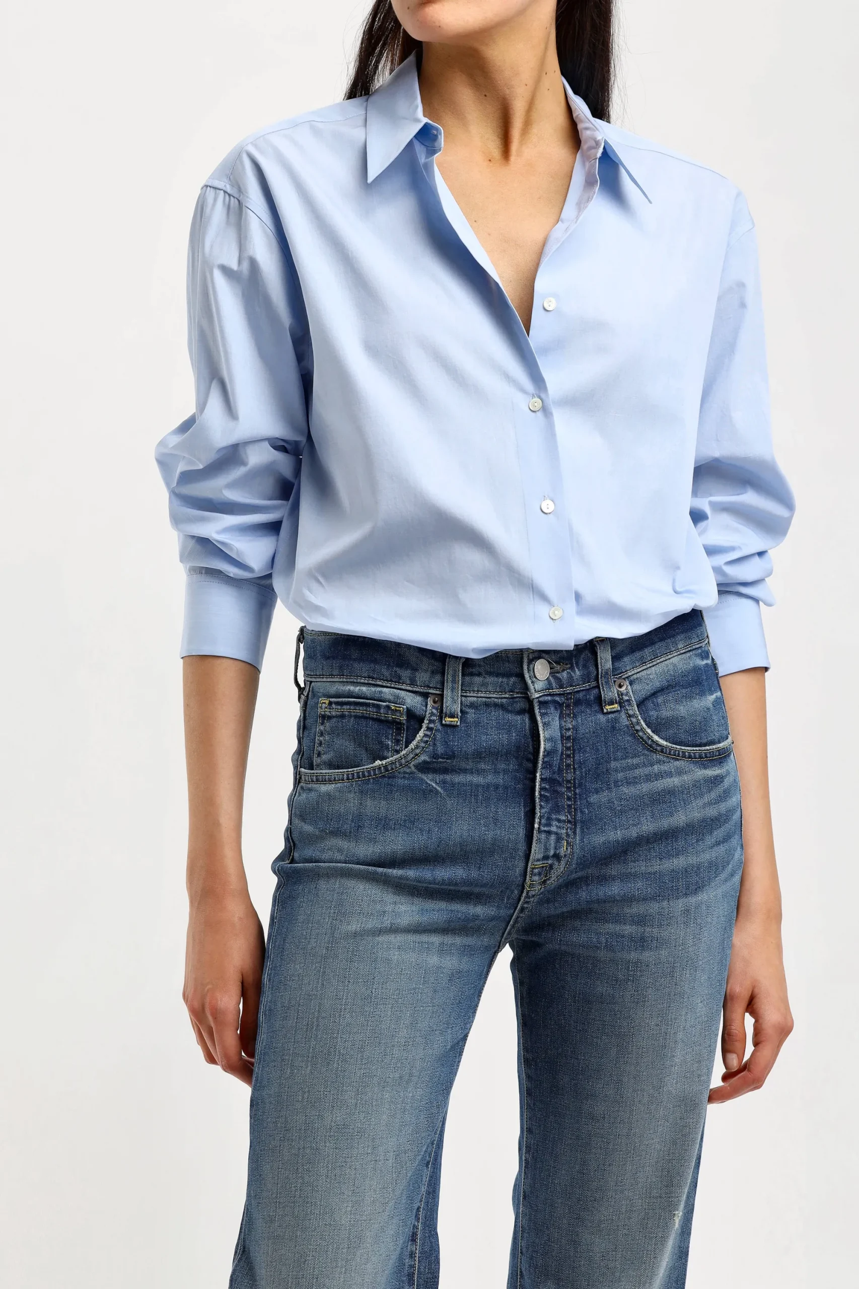 Femme Nili Lotan Blouse Yorke En Bleu Ciel
