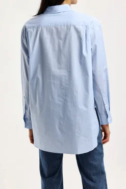 Femme Nili Lotan Blouse Yorke En Bleu Ciel