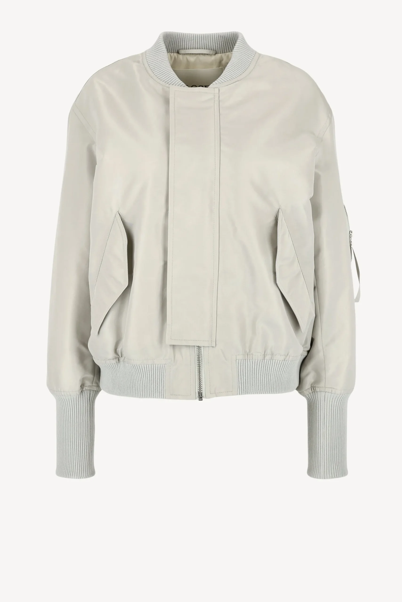 Femme Closed Bomber En Plaster Beige