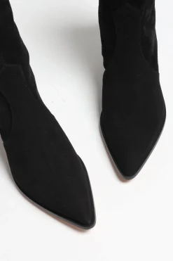 Femme Aquazzura Boots Brunswick Suede En Noir