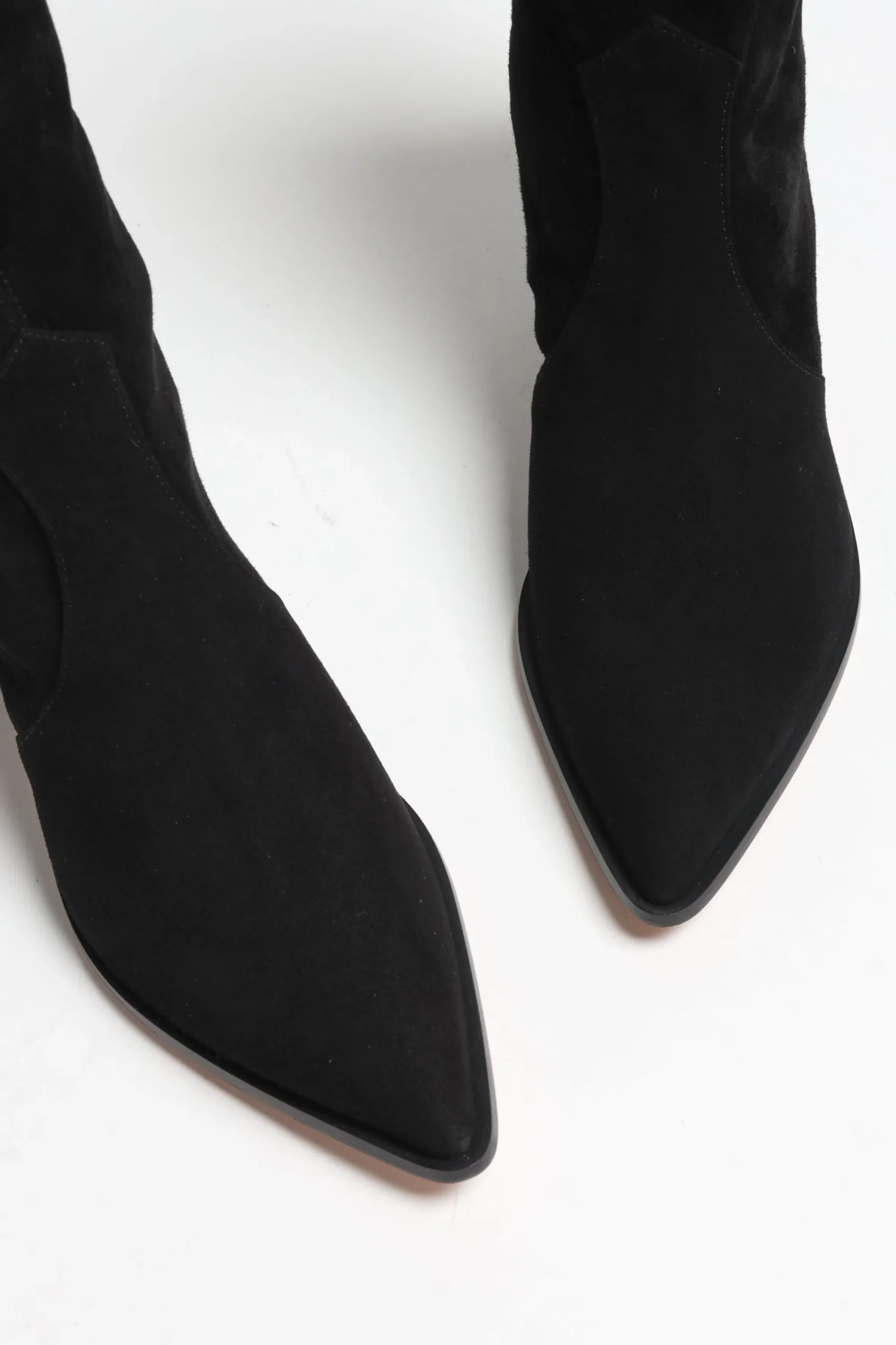 Femme Aquazzura Boots Brunswick Suede En Noir