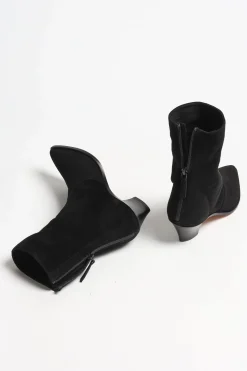 Femme Aquazzura Boots Brunswick Suede En Noir