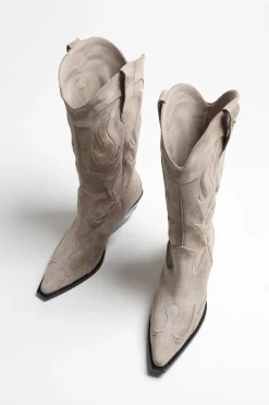 Femme Anine Bing Boots Tania Mid Calf En Taupe