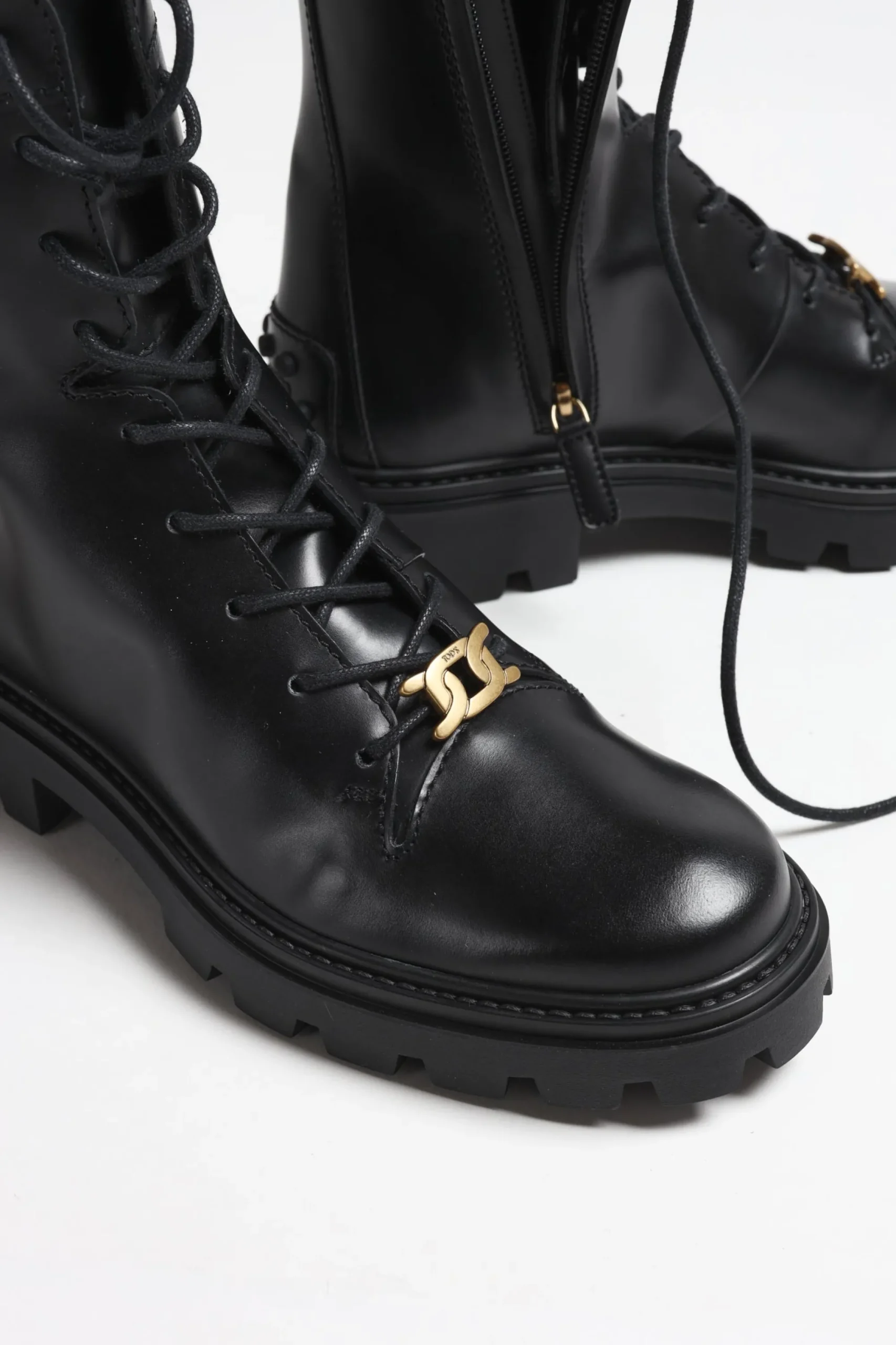 Femme Tod's Bottes A Lacets En Noir