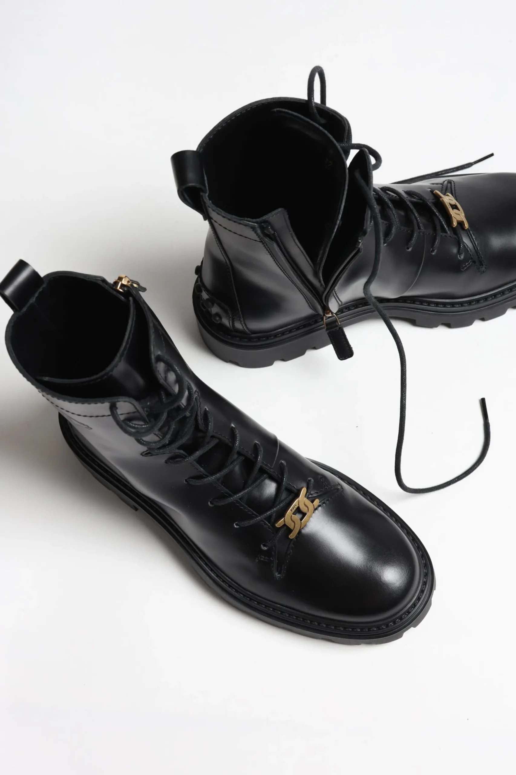 Femme Tod's Bottes A Lacets En Noir