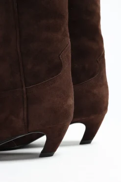 Femme Khaite Bottes Knee High Dallas A Coffee