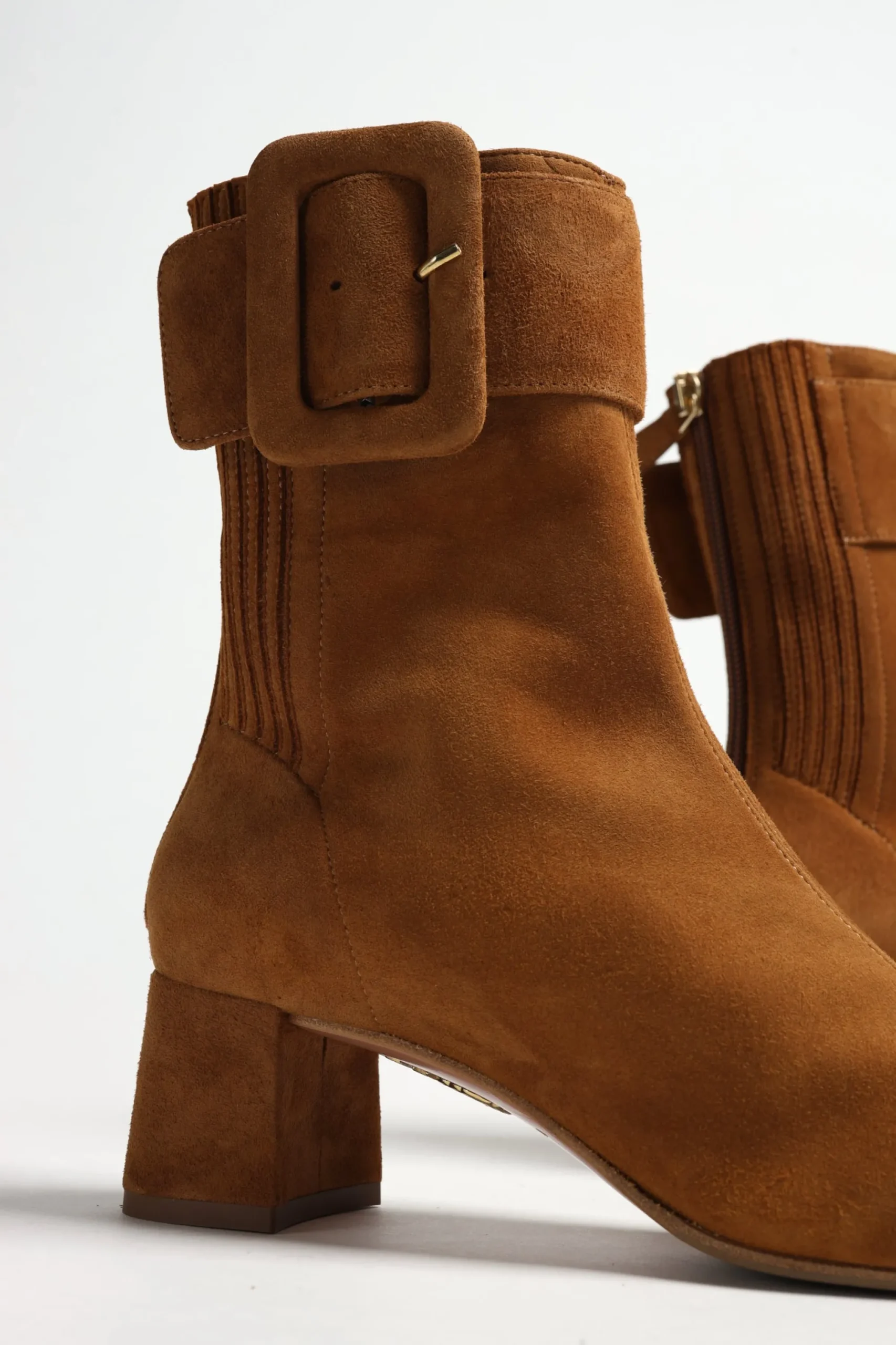 Femme Aquazzura Bottine St. Honore Buckle En Cognac