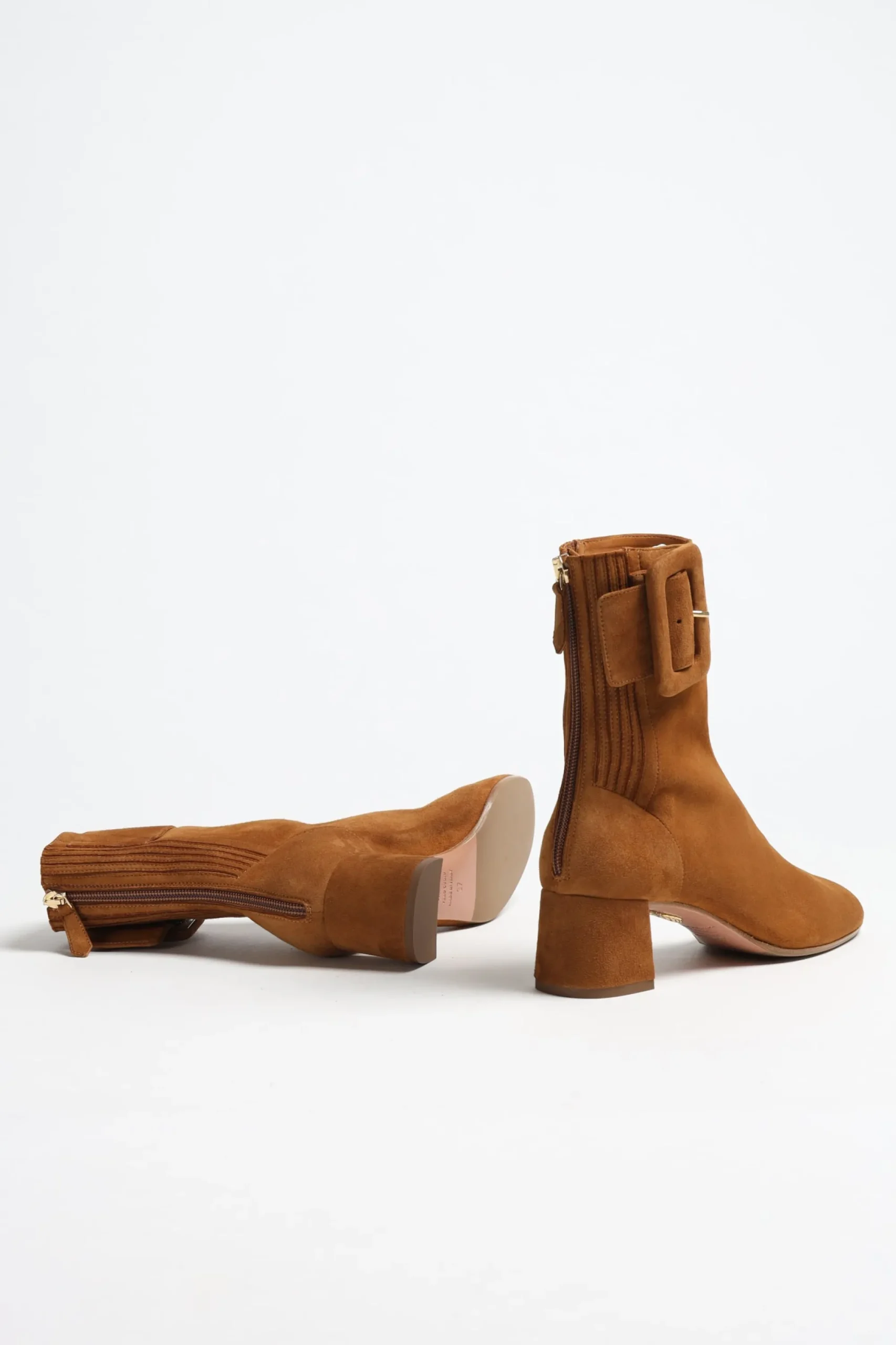 Femme Aquazzura Bottine St. Honore Buckle En Cognac