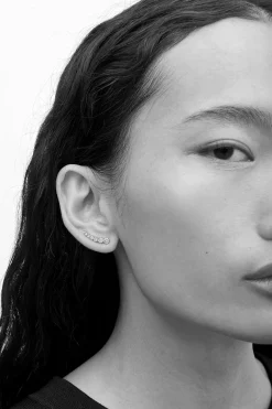 Femme Sophie Bille Brahe Boucle D'Oreille Petite Croissant Droite En Or Jaune