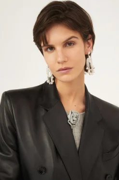 Femme Magda Butrym Boucles D'Oreilles Paillettes En Argent