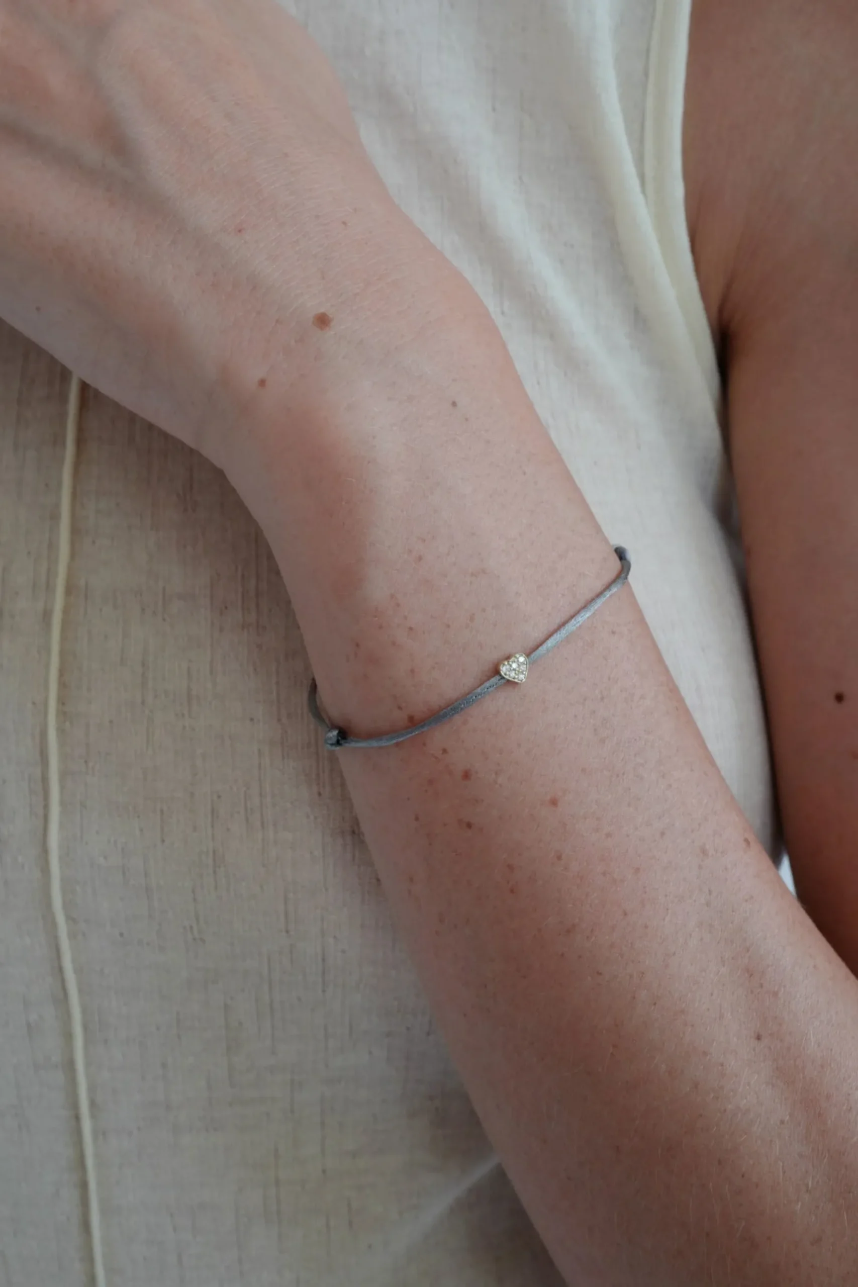 Femme Nina Kastens Jewelry Bracelet Diamond Heart En Gris