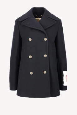 Femme Golden Goose Caban Golden En Bleu Fonce