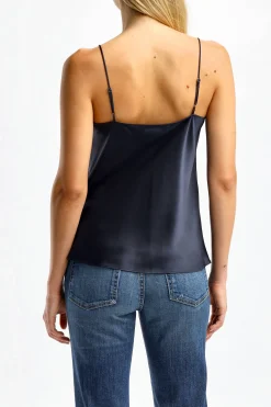 Femme Nili Lotan Cami Top Joris En Bleu Marine Fonce