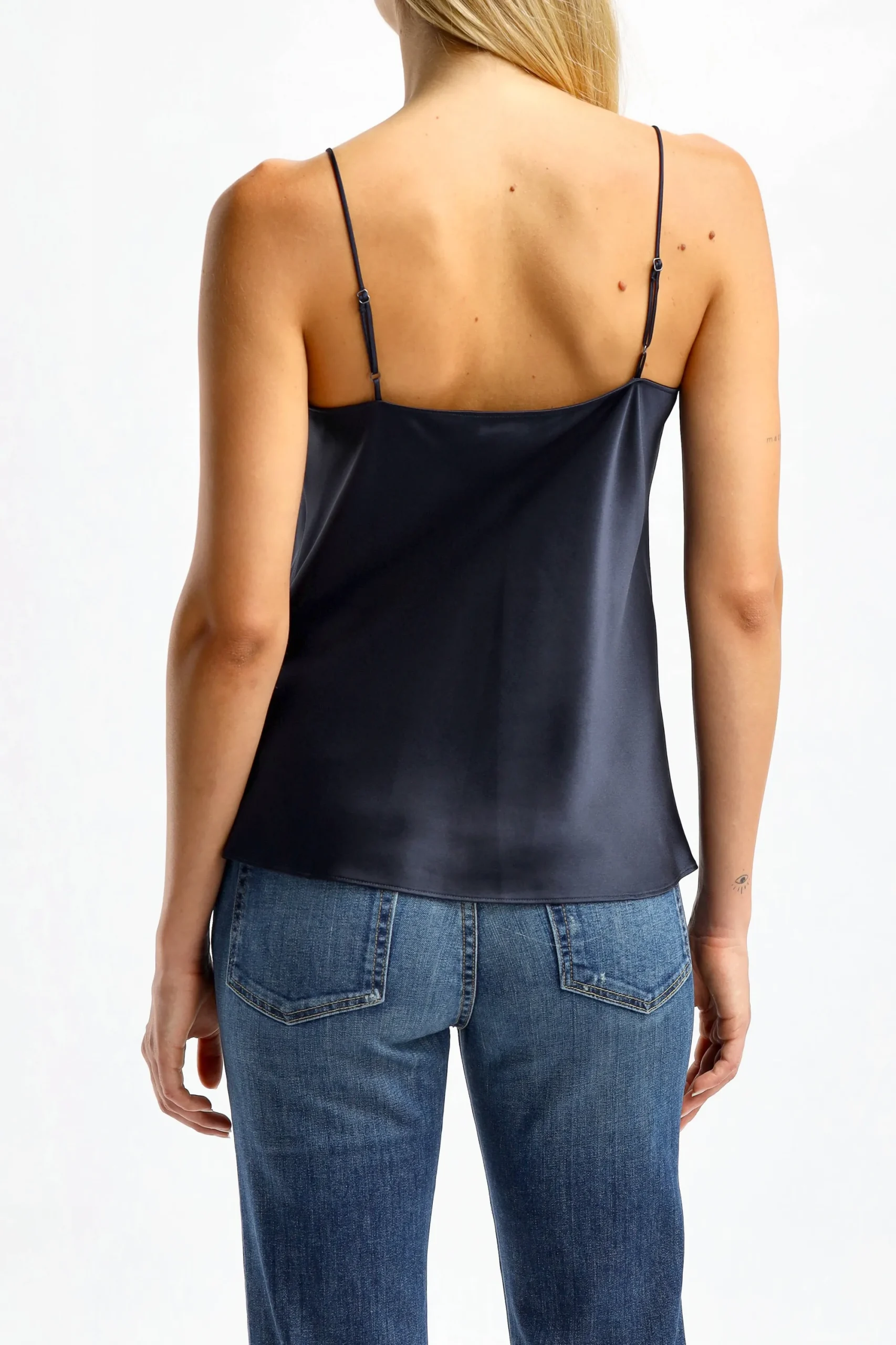 Femme Nili Lotan Cami Top Joris En Bleu Marine Fonce