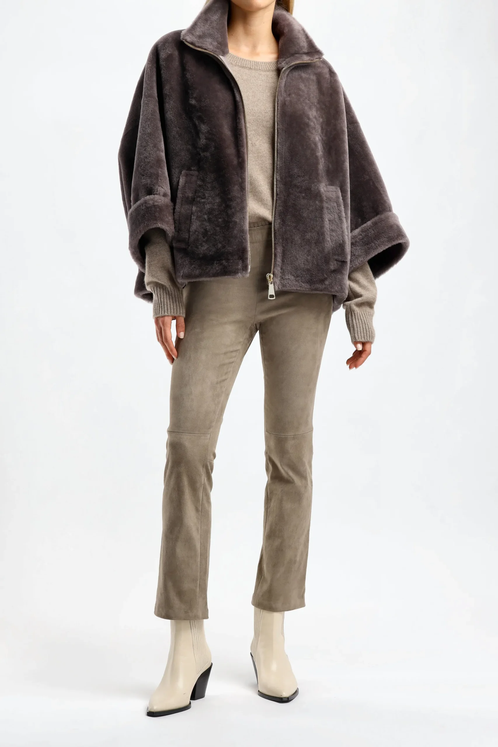 Femme Jadia Cape Charly En Taupe