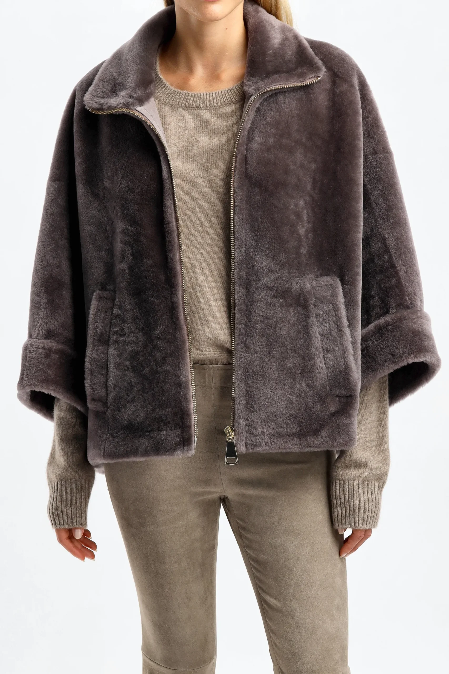 Femme Jadia Cape Charly En Taupe