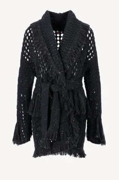 Femme Alanui Cardigan Astral En Bleu Nuit