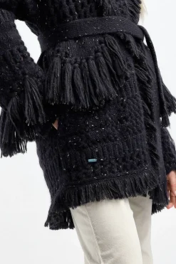 Femme Alanui Cardigan Astral En Bleu Nuit