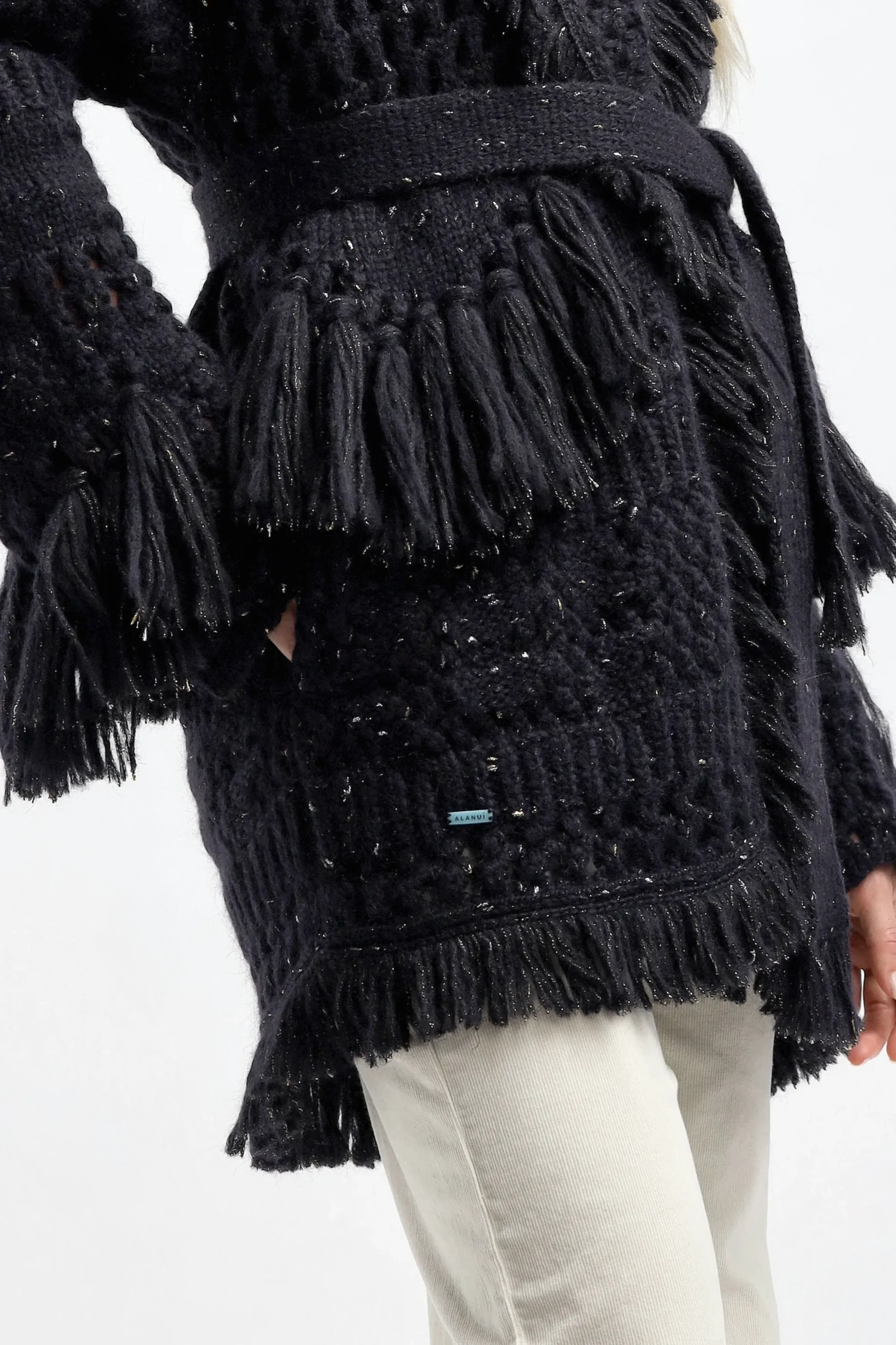 Femme Alanui Cardigan Astral En Bleu Nuit