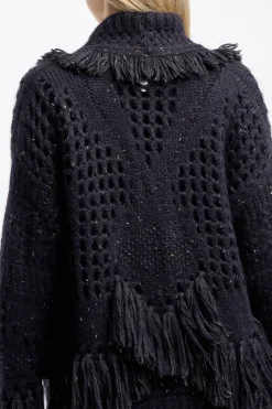 Femme Alanui Cardigan Astral En Bleu Nuit