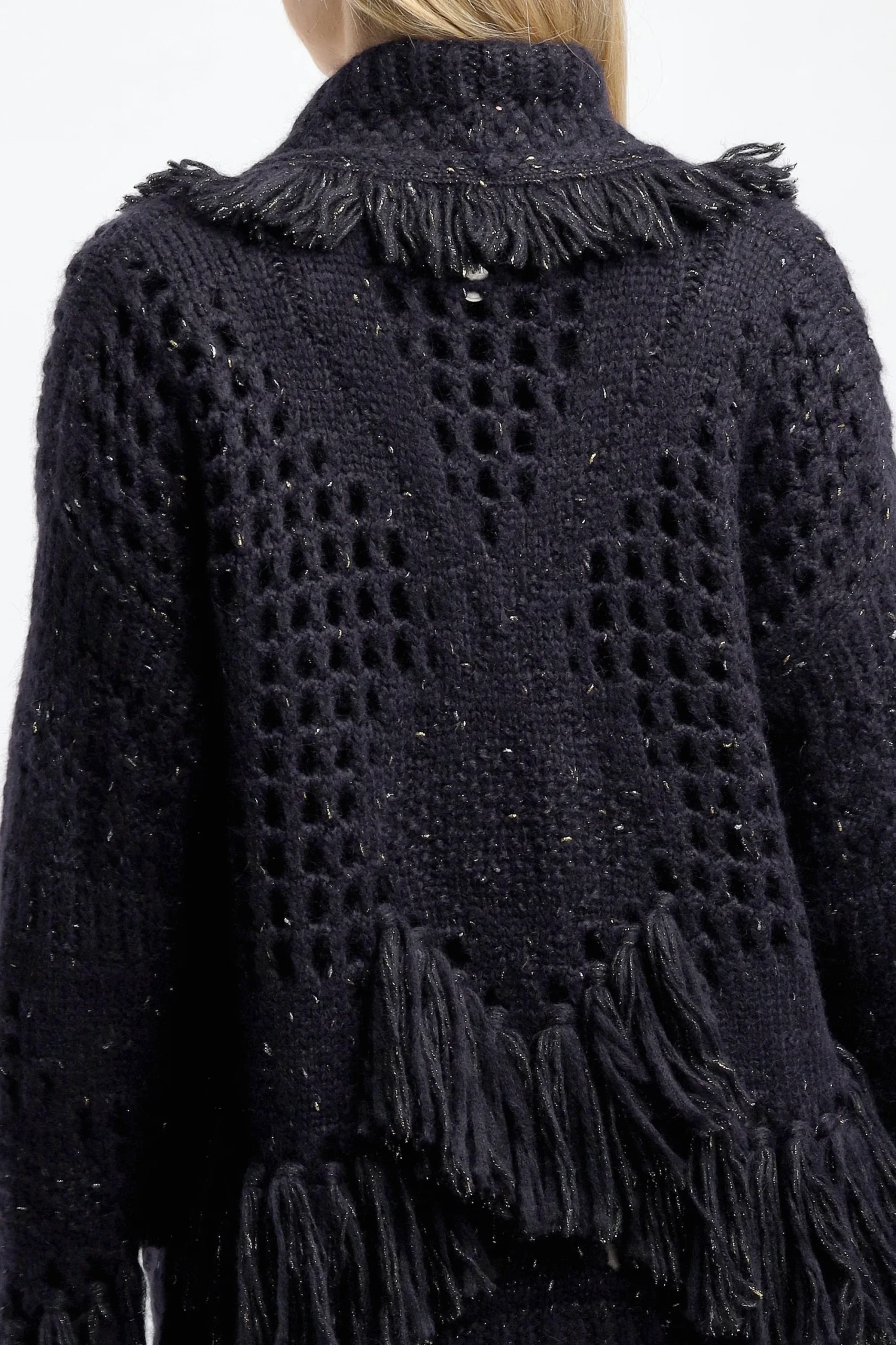 Femme Alanui Cardigan Astral En Bleu Nuit